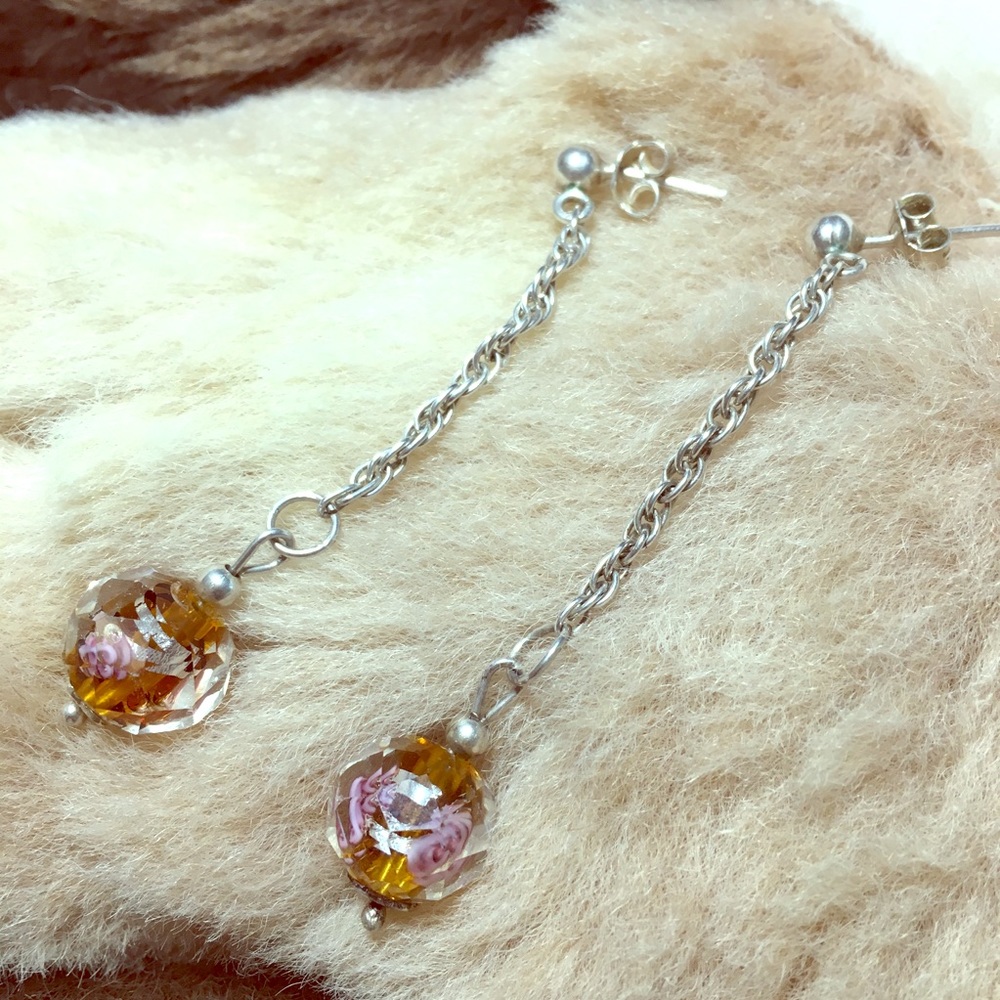 Fine Silver 950  with Murano Stone/New/